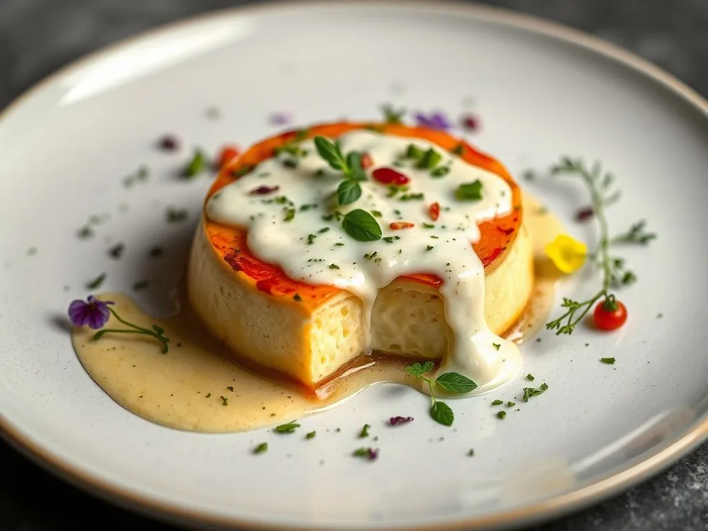 Roasted Vegetable Flan In Herbed Sauce