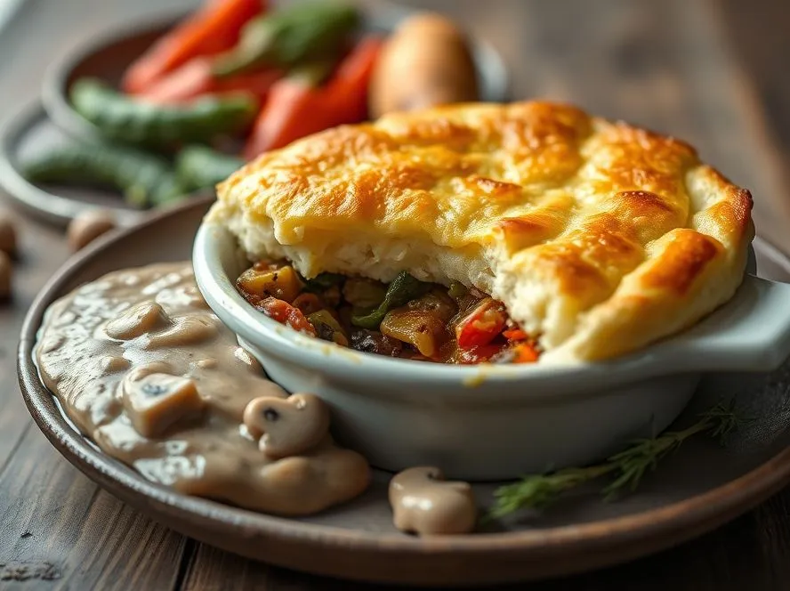 Rustic Cottage Pie With Mushroom Sauce