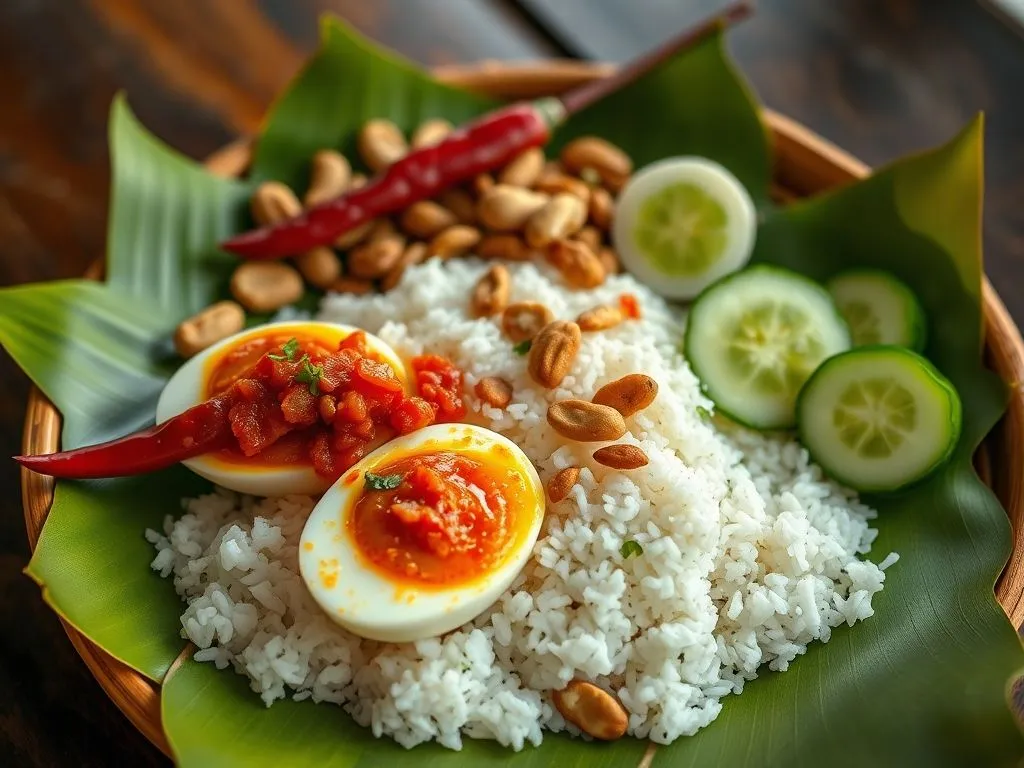 Sambal Telor with Nasi Uduk