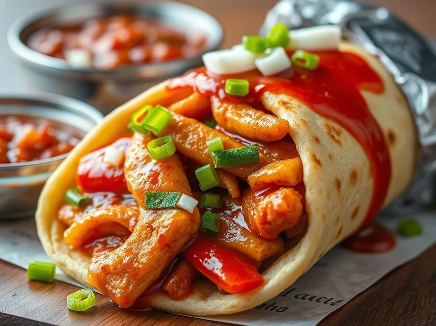 Schezwan Chicken Roll