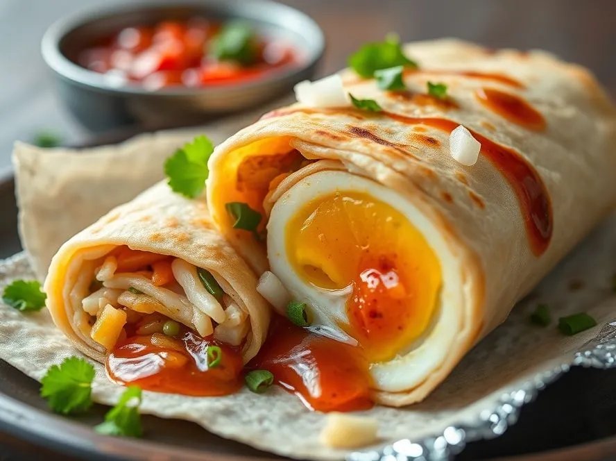 Schezwan Egg Roll