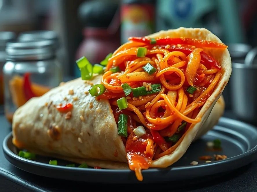 Schezwan Maggie Roll