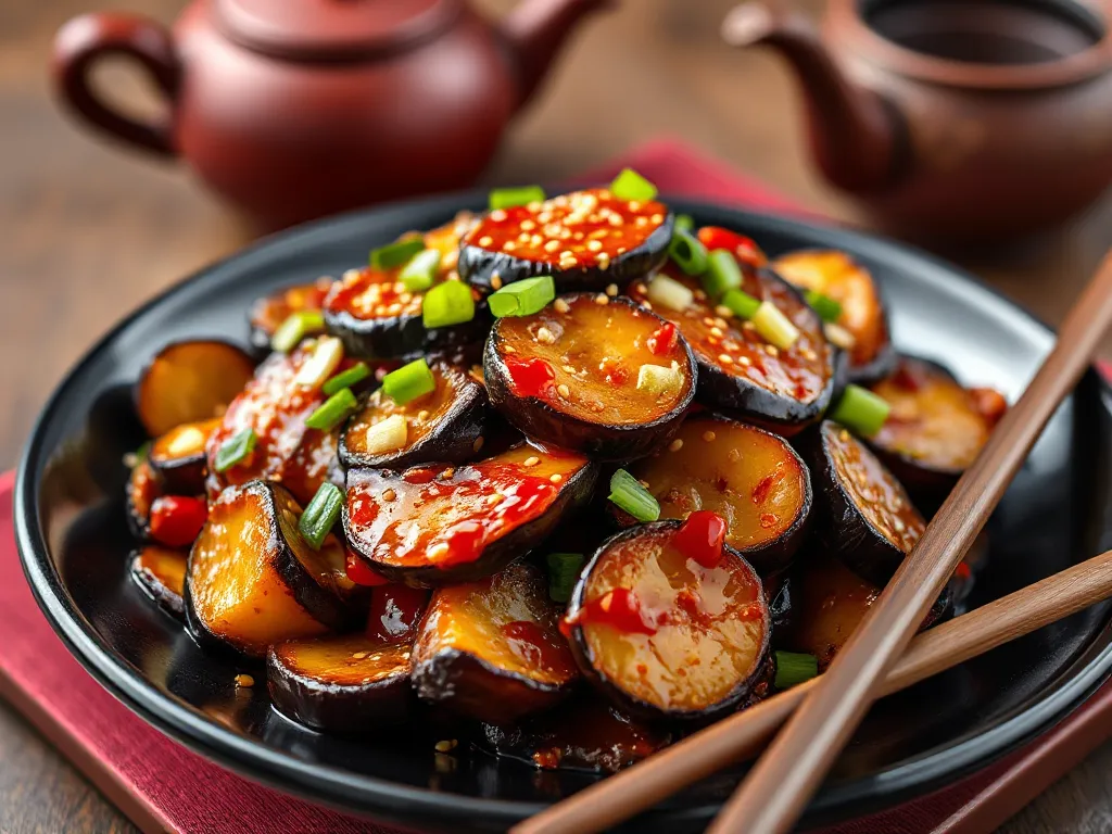 Sichuan Eggplant in Spicy Chilli Garlic Sauce