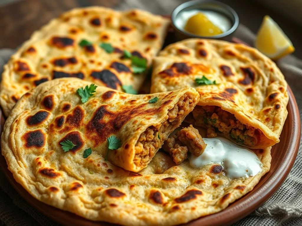 Soya Keema Aloo Paratha