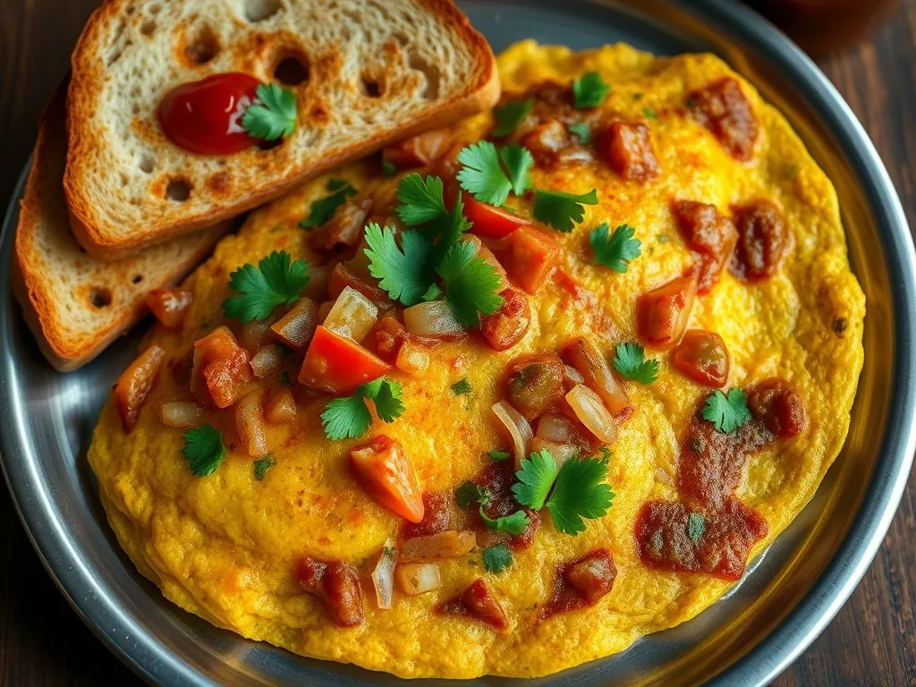 Spicy Indian Style Masala Omelette