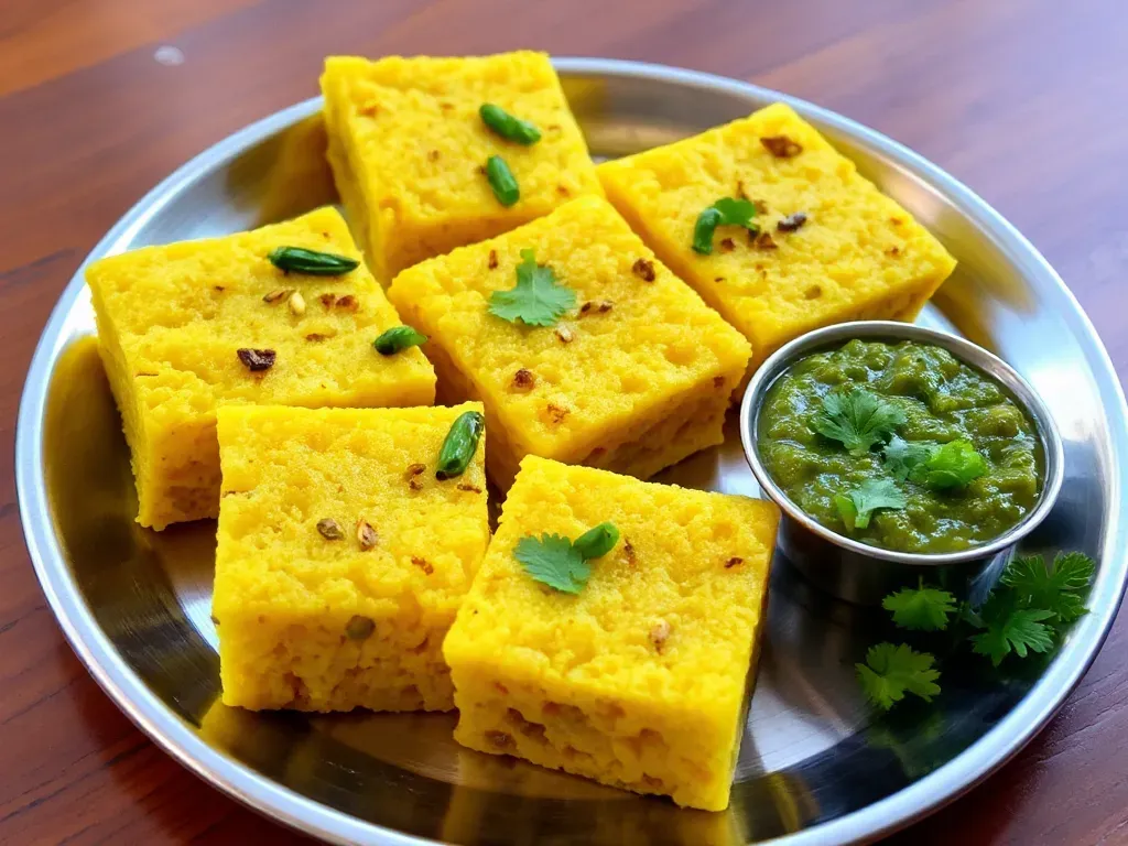 Spicy Moong Dal Dhokla