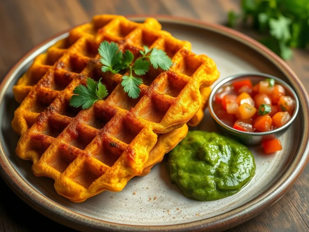 Spicy Moongdal Waffles