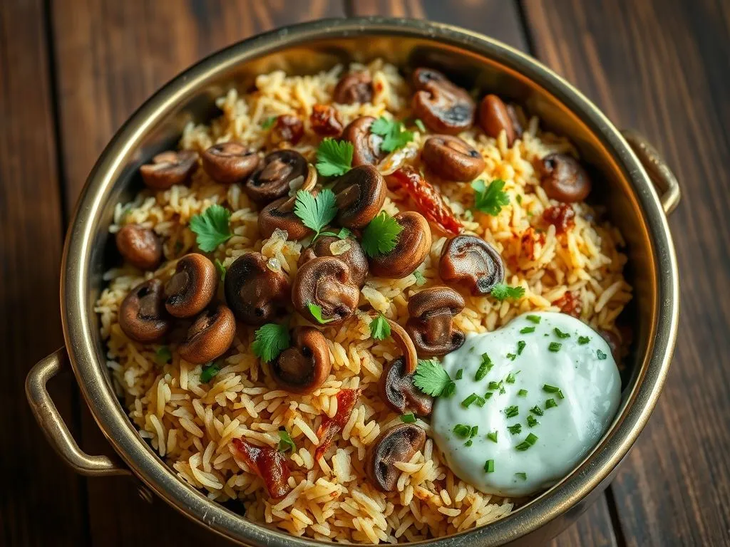 Spicy Mushroom Pulao