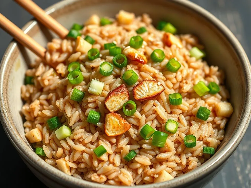 Spring Onion & Roasted Garlic Brown Rice