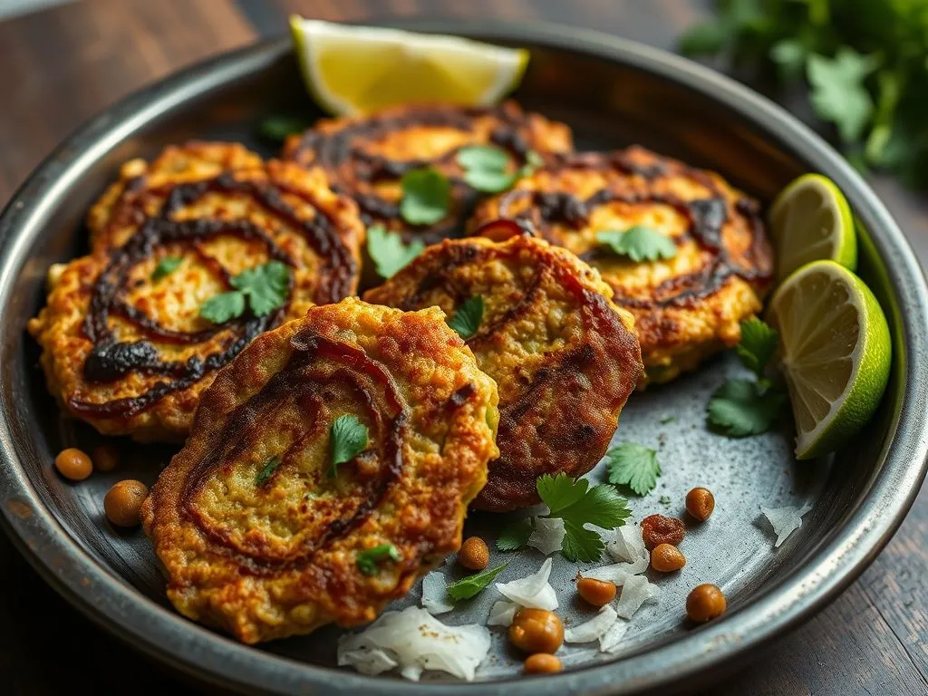 Sprouted Moong and Onion Pakodas