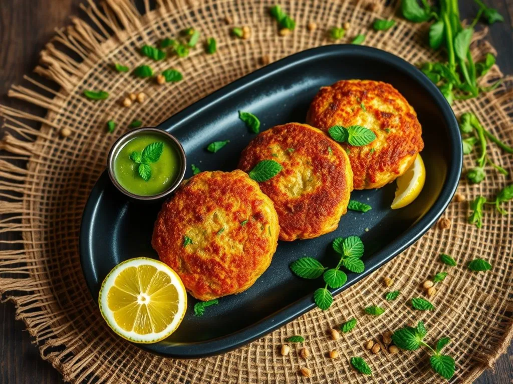 Sprouted Ragi Chicken Cutlet