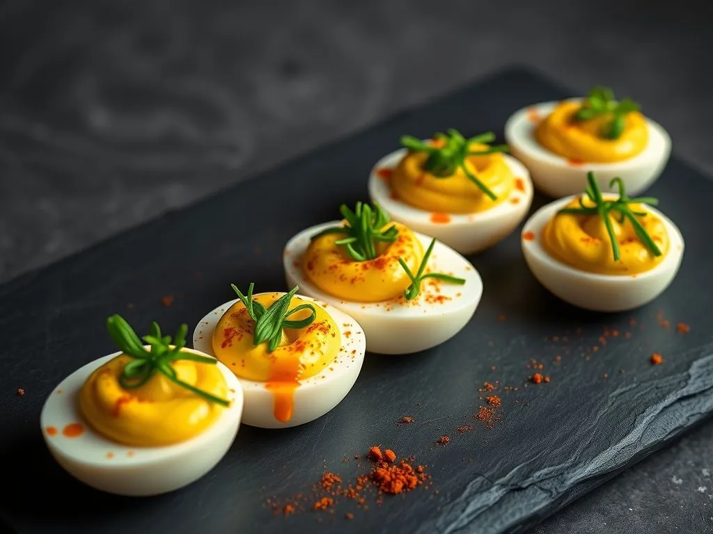 Sriracha Spiced Deviled Eggs