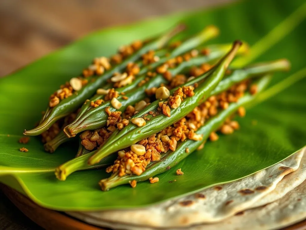 Stuffed Bhindi With Peanuts