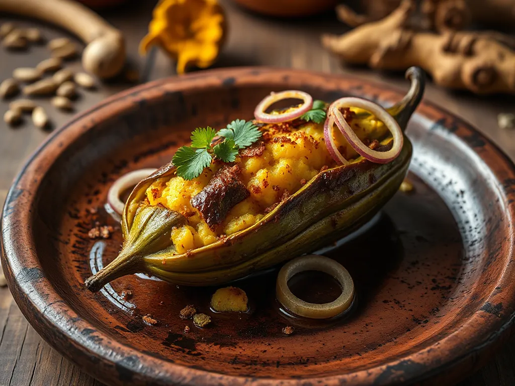 Stuffed Karela With Aloo