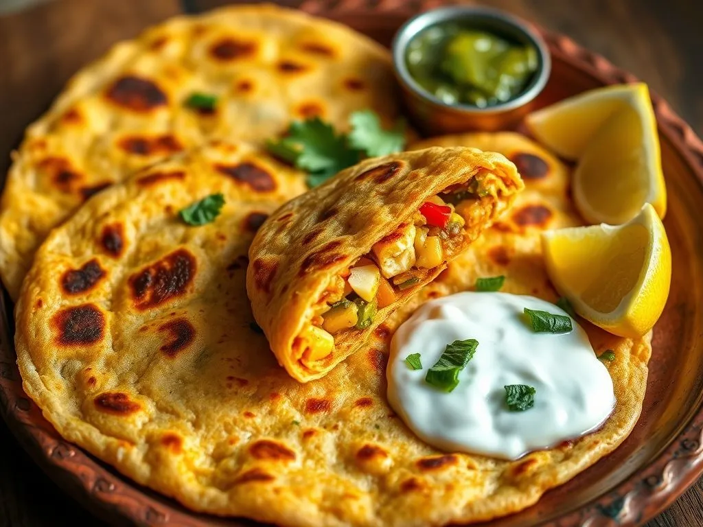 Stuffed Makai Paratha
