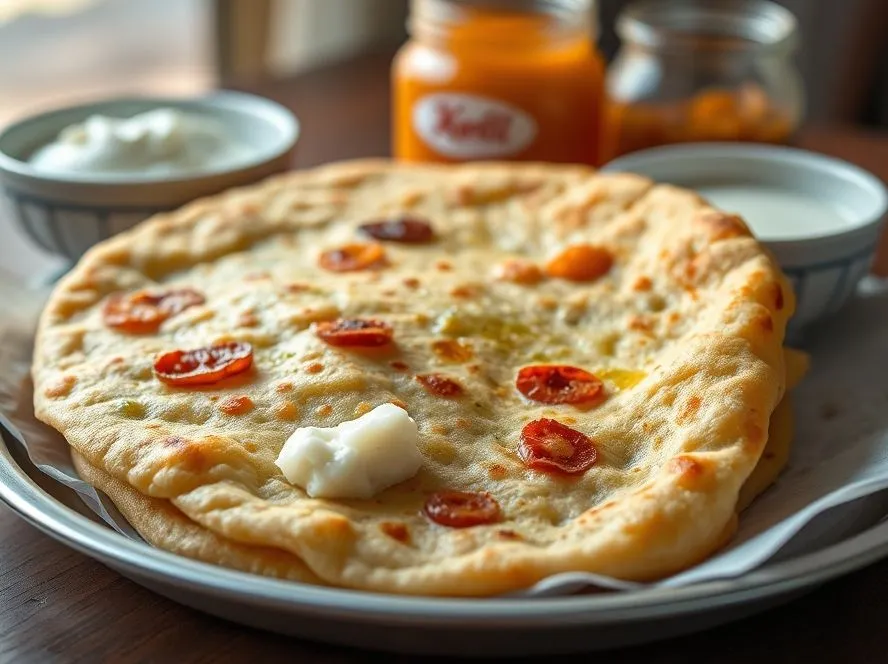 Stuffed Mooli Paneer Paratha