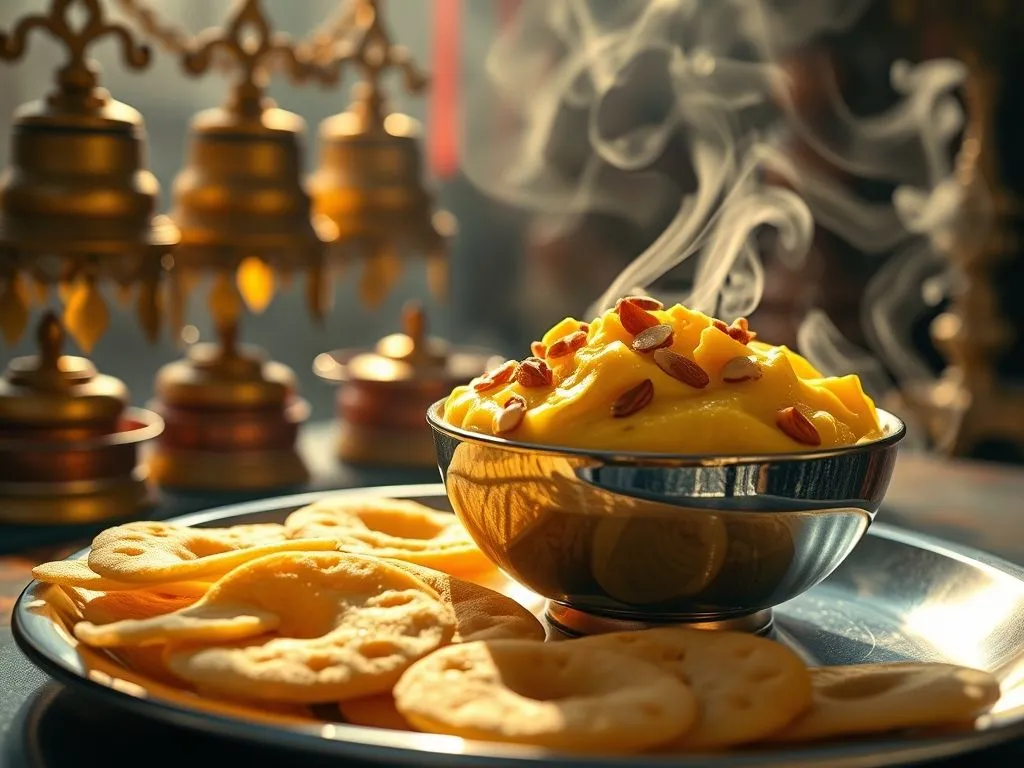 Suji Halwa with Poori