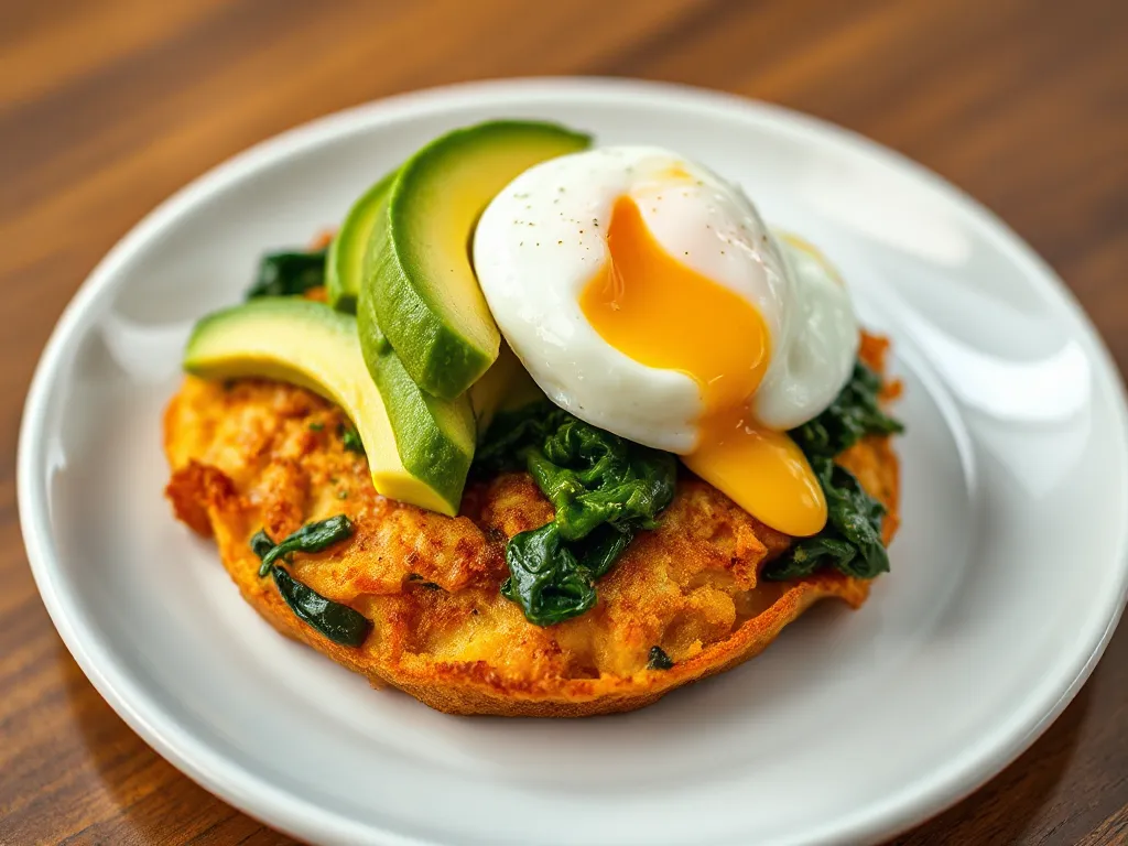 Sweet Potato & Spinach Hash brown