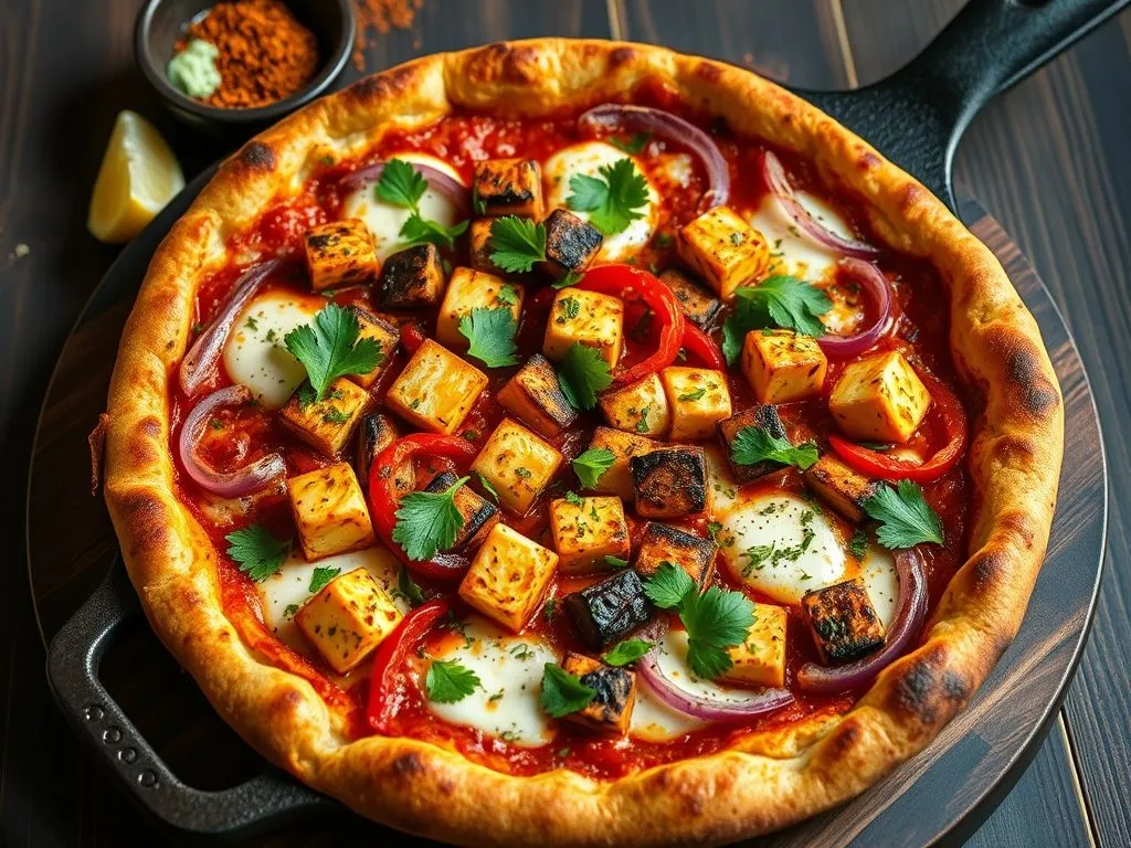 Tandoori Paneer Tikka Skillet Pizza