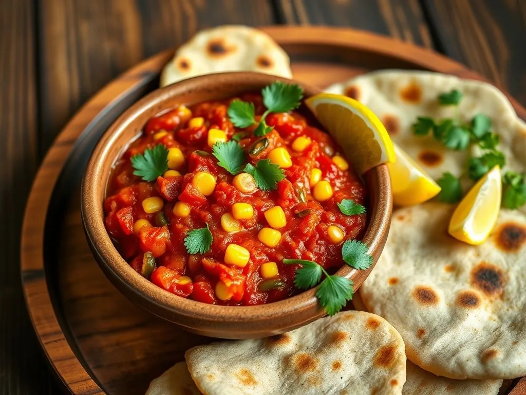 Tangy Corn Tomato Bharta