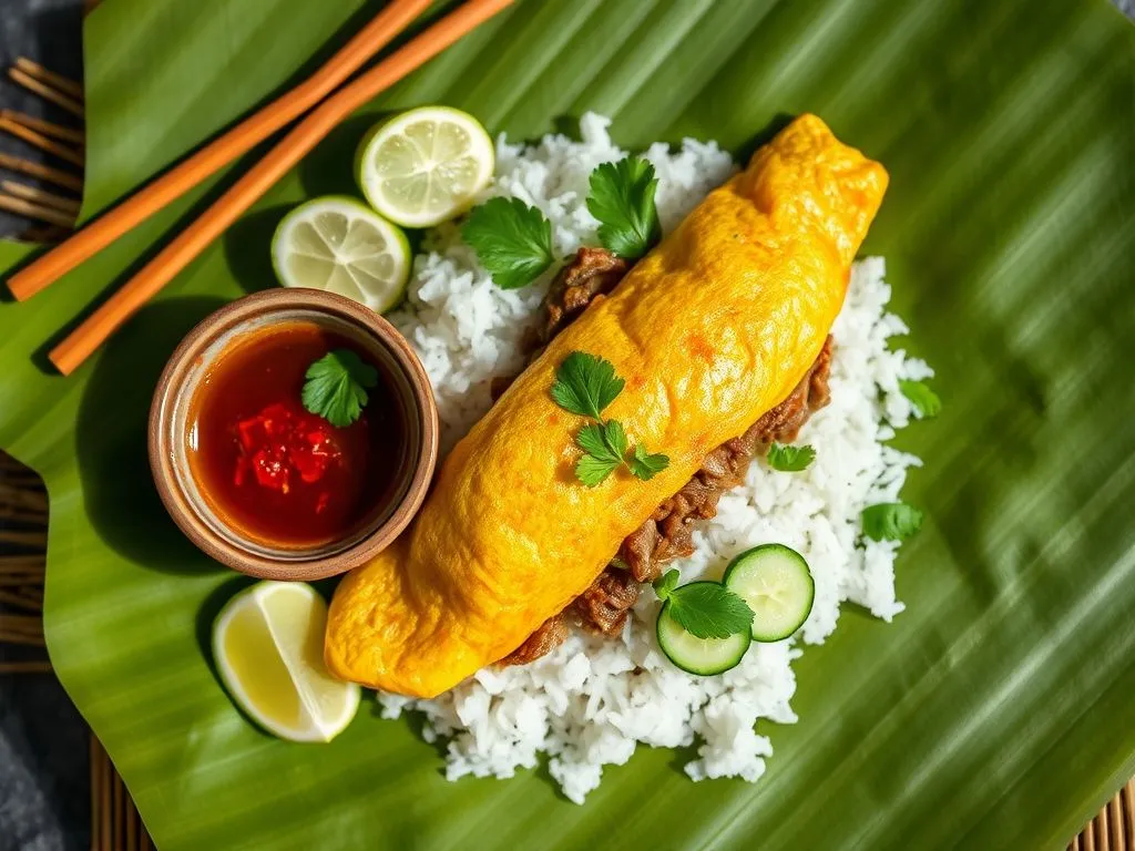 Thai Style Kai Jeow Moo Sab