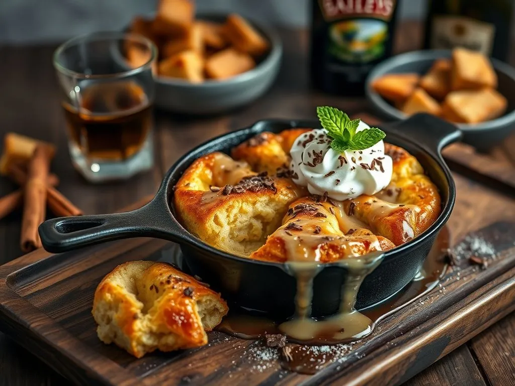 The Bread Pudding with Baileys Irish Cream
