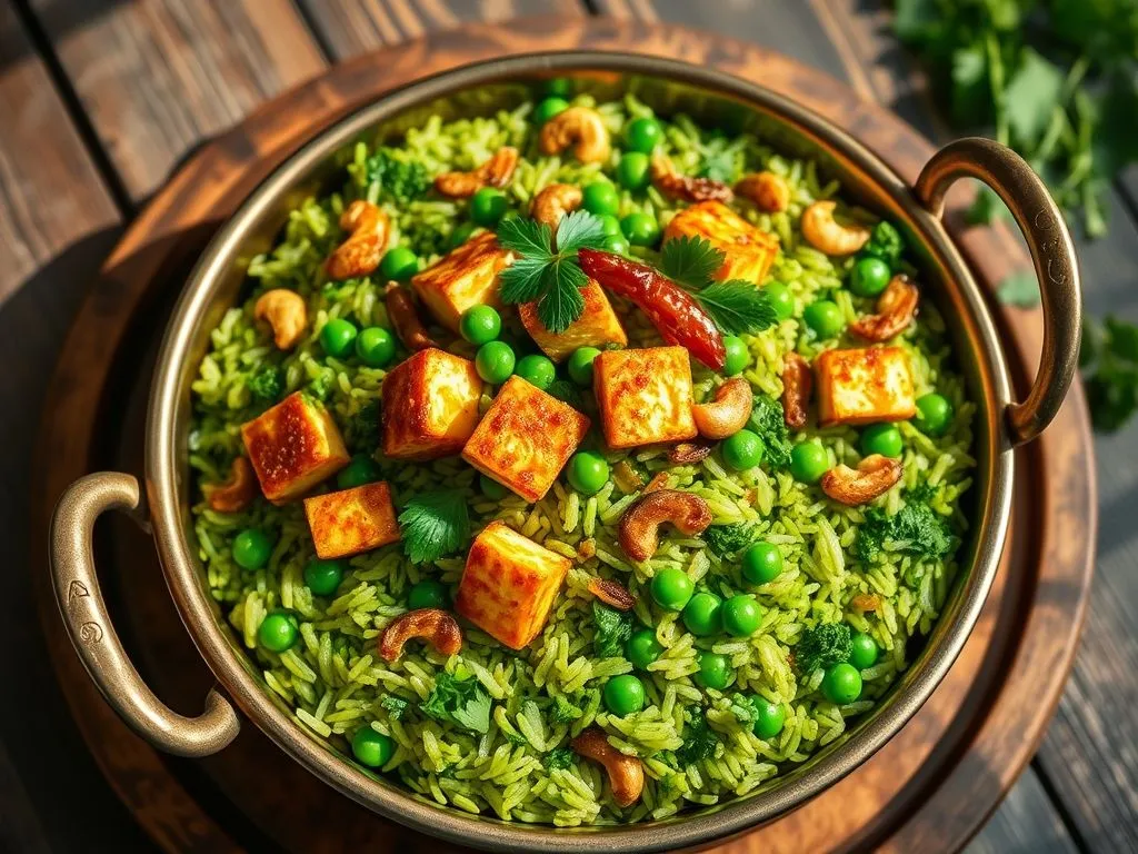 Tofu Green Pulao