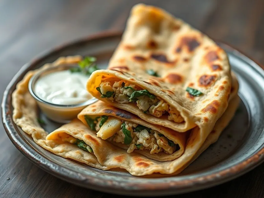Tofu Methi Paratha