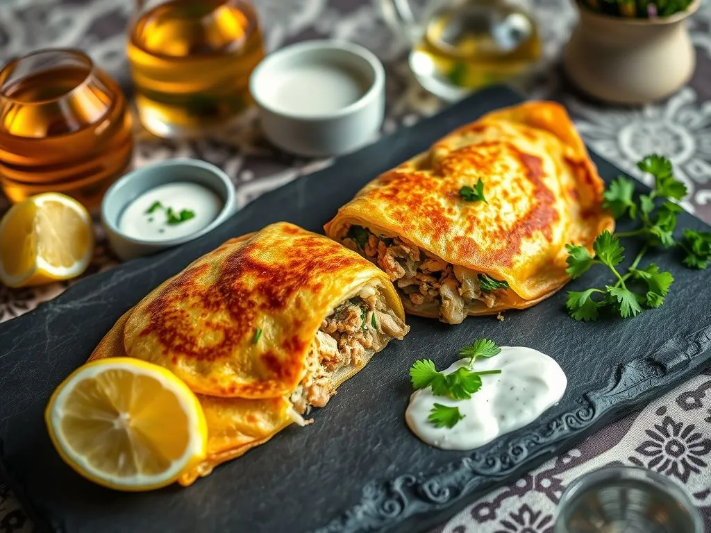 Turkish Chicken Gozleme