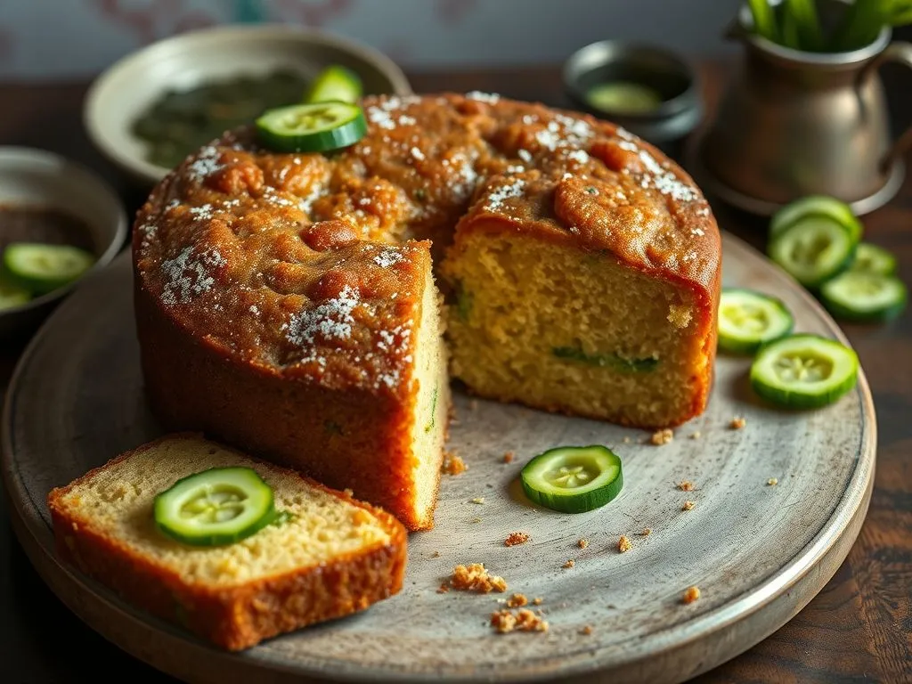 Vegan Cucumber Semolina Cake