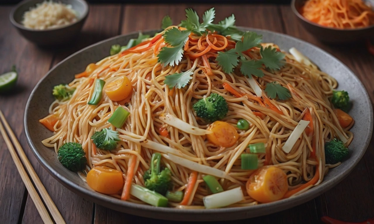 Vegetable Hakka Noodles