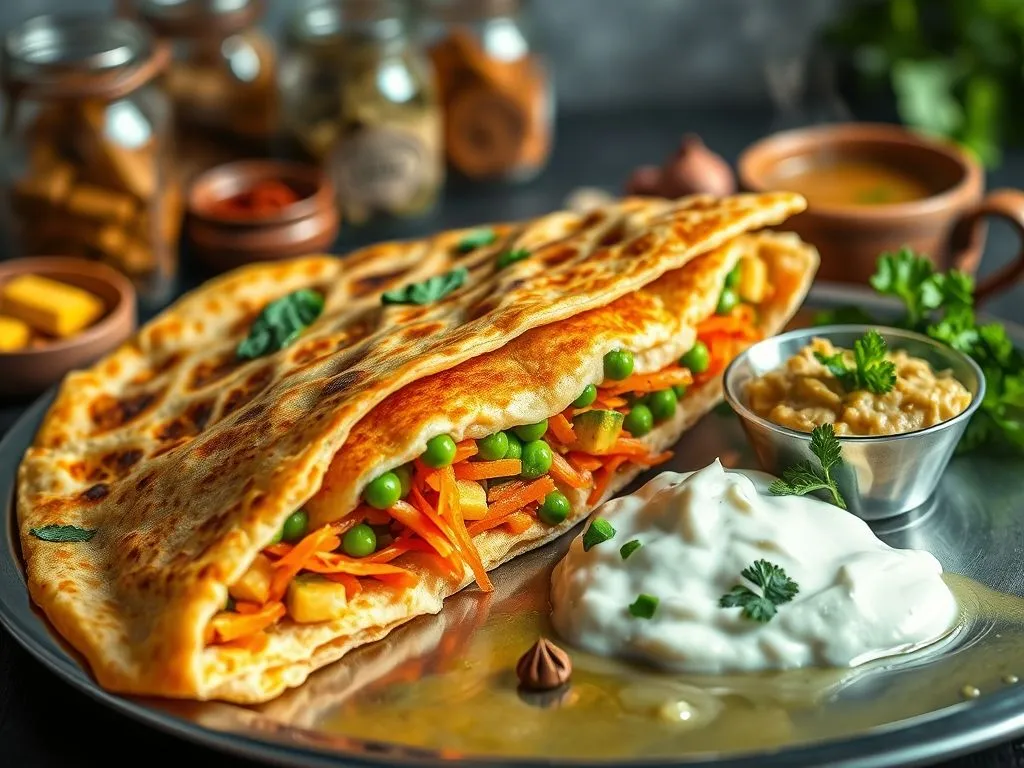 Vegetable Stuffed Paratha