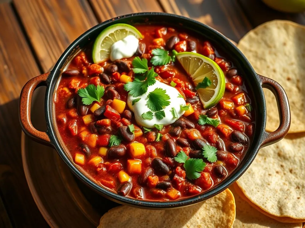 Vegetarian Mexican Chili for Tacos