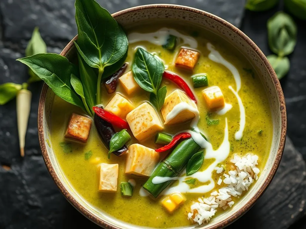 Vegetarian Thai Green Curry With Tofu