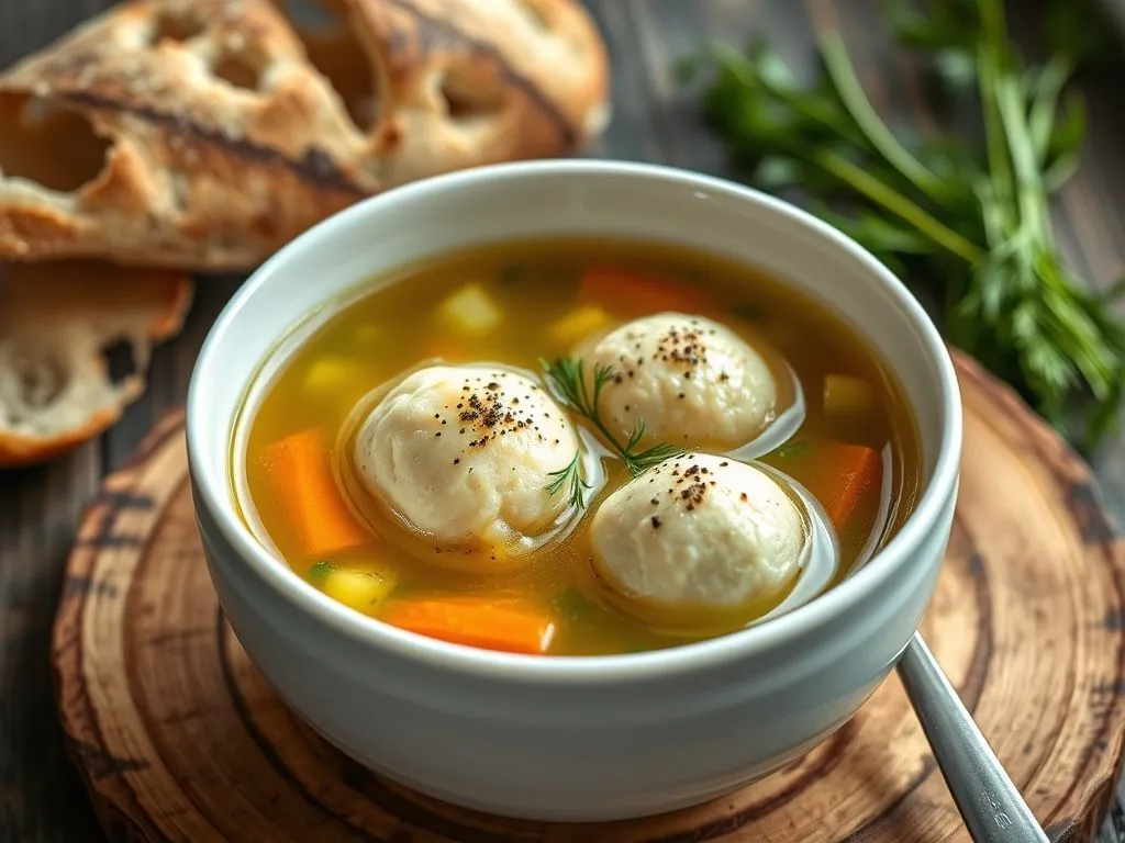 Vegetarian Tofu Matzo Ball Soup