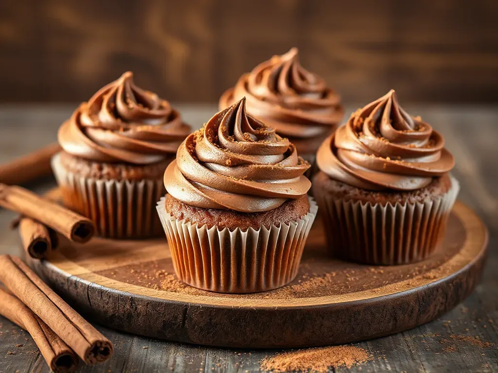 Whole Wheat Chocolate Cinnamon Cupcakes