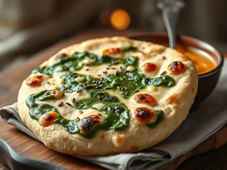 Whole Wheat Palak Naan