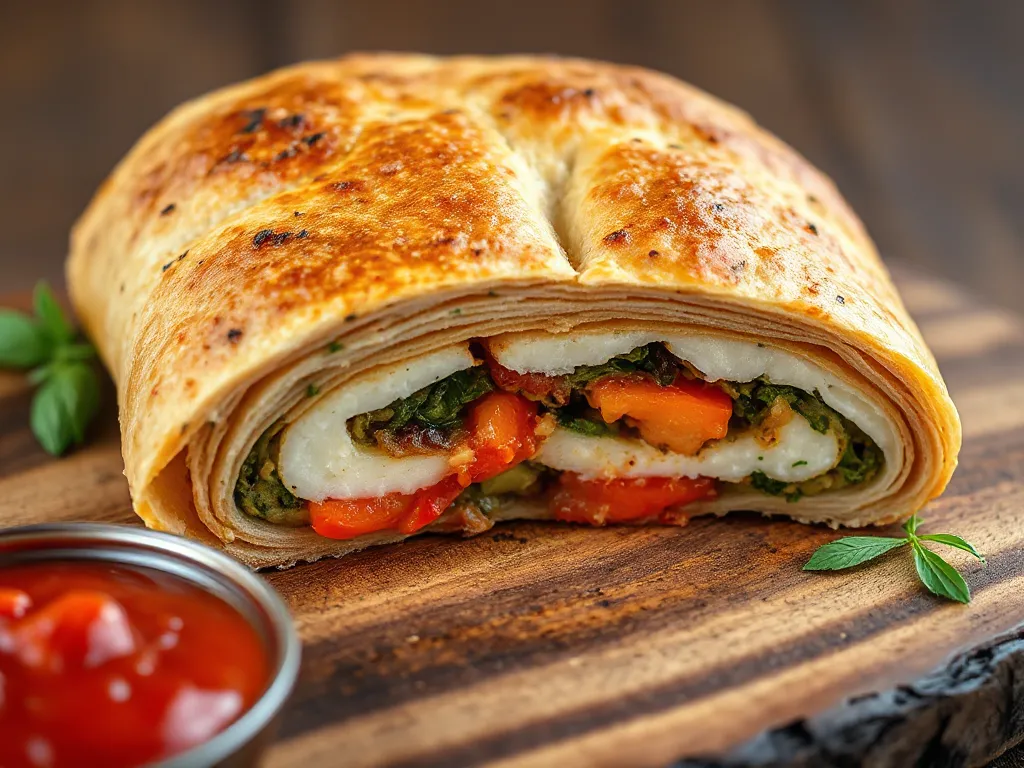 Whole Wheat Vegetarian Stromboli