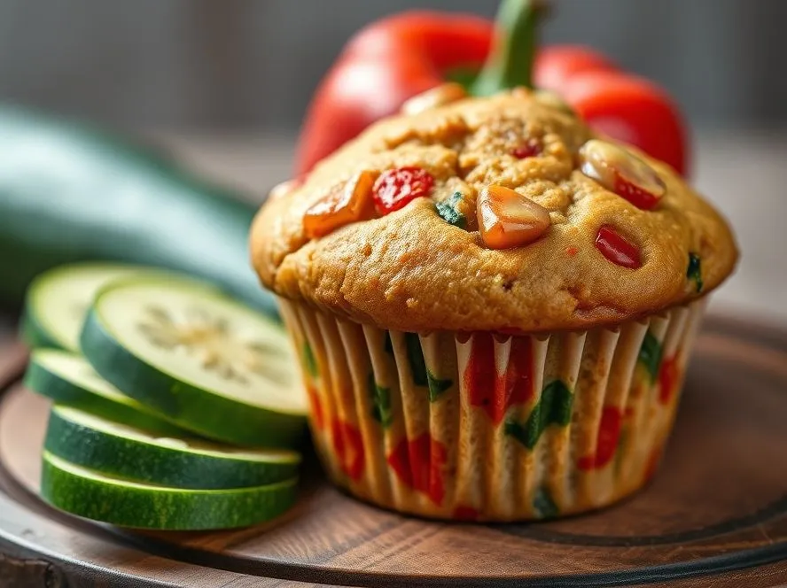 Zucchini & Red Pepper Muffin