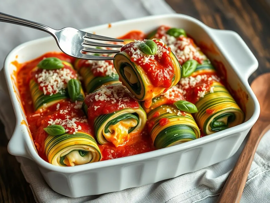 Zucchini Roll Up Lasagne